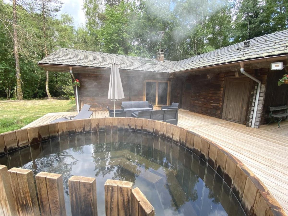 Le Fishing Lodge Chalet En Bois Avec Bain Nordique La Bresse Eksteriør billede