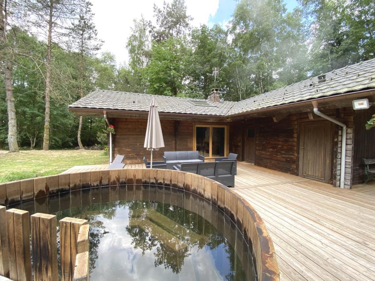 Le Fishing Lodge Chalet En Bois Avec Bain Nordique La Bresse Eksteriør billede