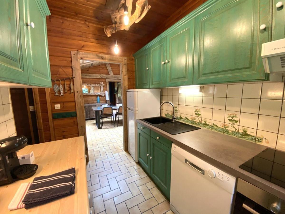 Le Fishing Lodge Chalet En Bois Avec Bain Nordique La Bresse Eksteriør billede