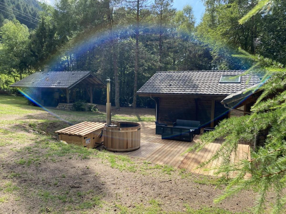 Le Fishing Lodge Chalet En Bois Avec Bain Nordique La Bresse Eksteriør billede
