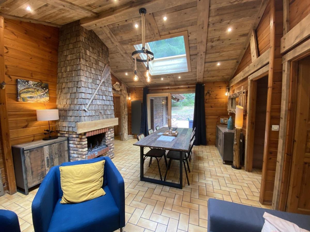 Le Fishing Lodge Chalet En Bois Avec Bain Nordique La Bresse Eksteriør billede